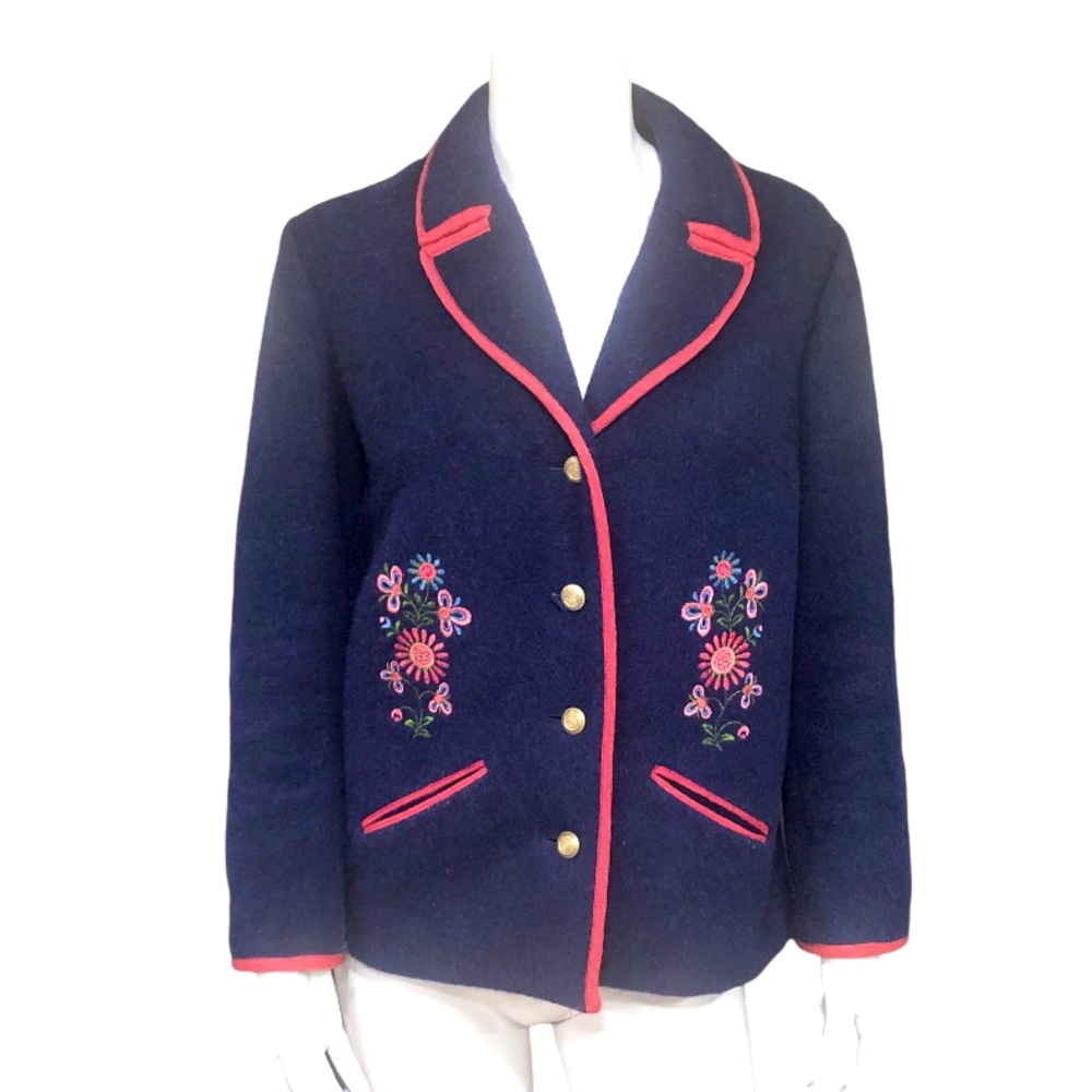 Vtg West German Wool Embroidered Jacket